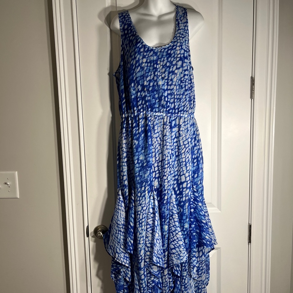 Michael by Michael Kors Sleeveless Ruffle Maxi Dress